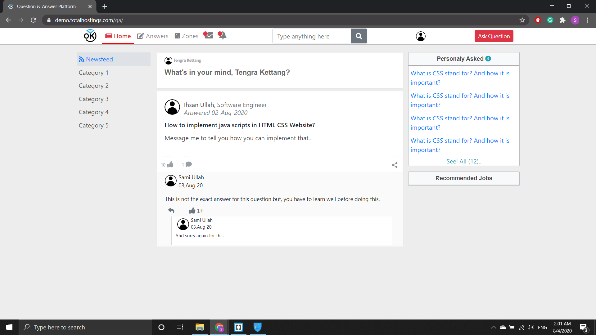 Quora like Question & Answer Platform
