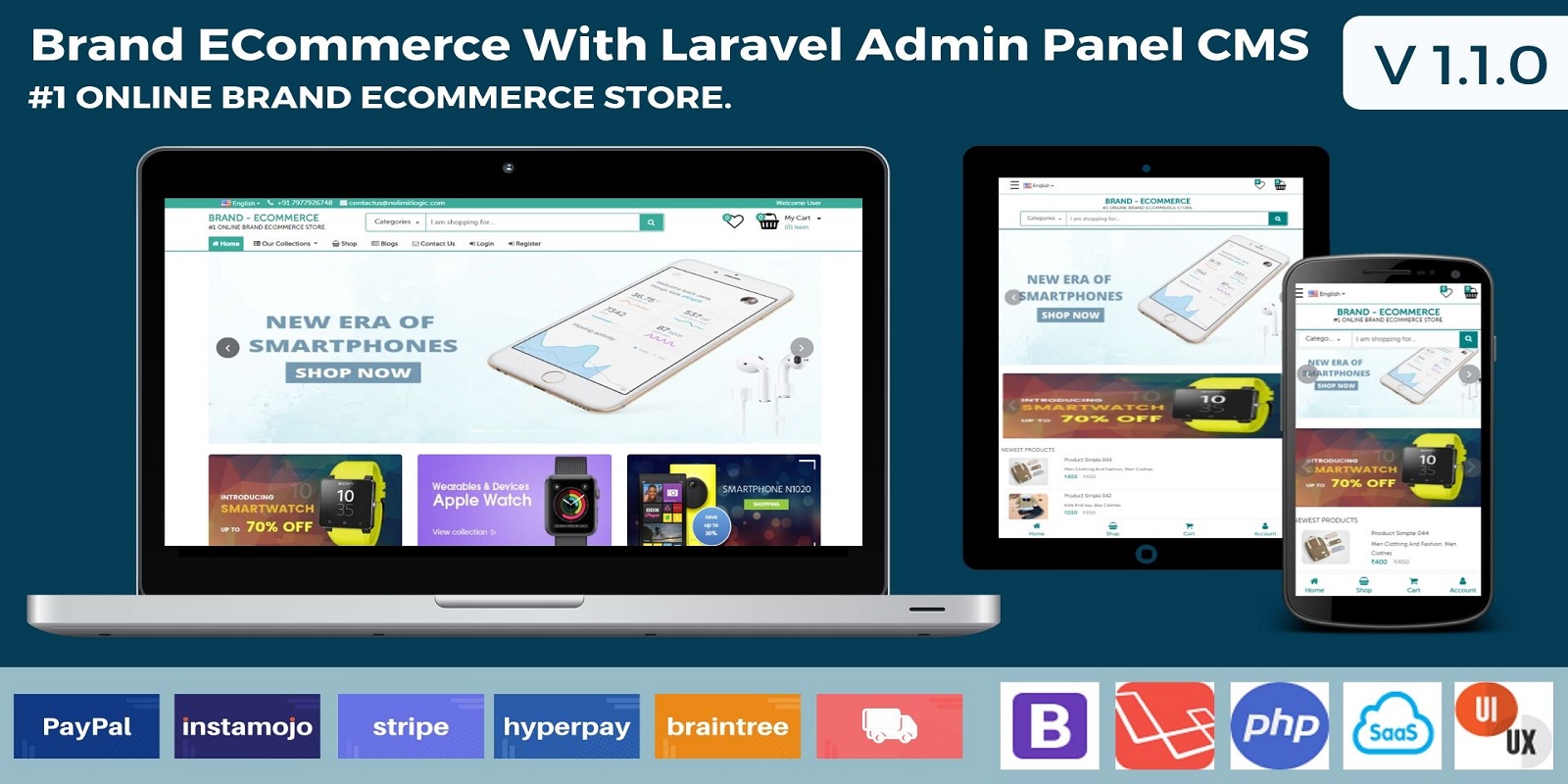 Brand Ecommerce With Laravel Admin Panel CMS
