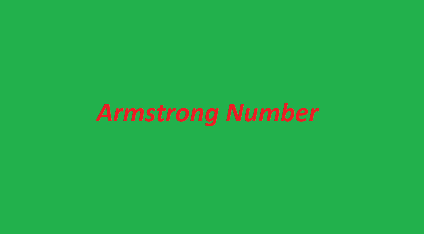 Armstrong Number in C language with Simple and Easy C...