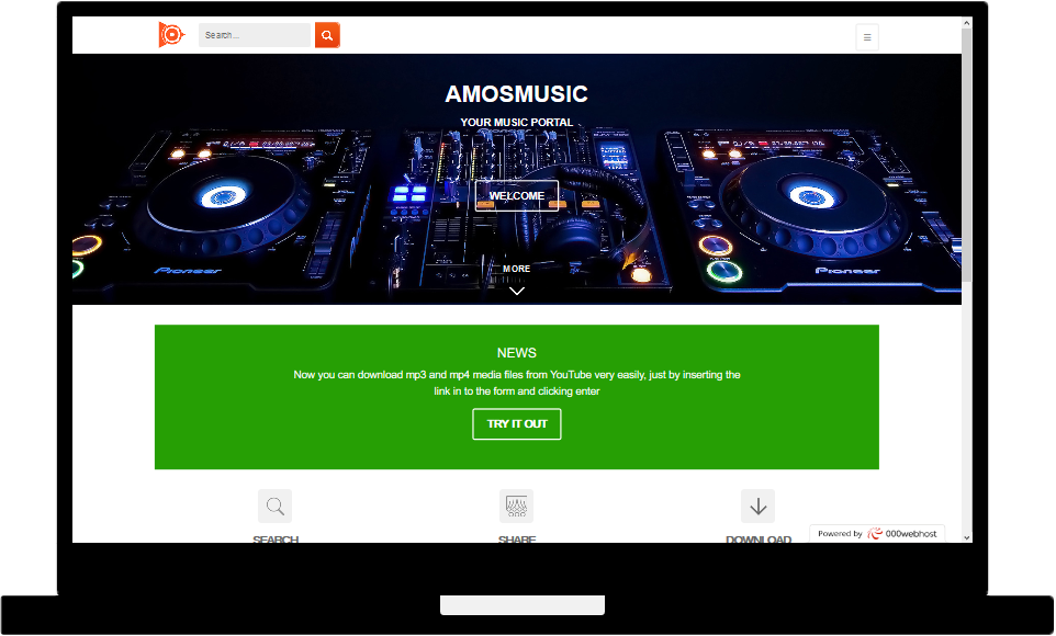 Amosmusic - Music search engine and downloader cms
