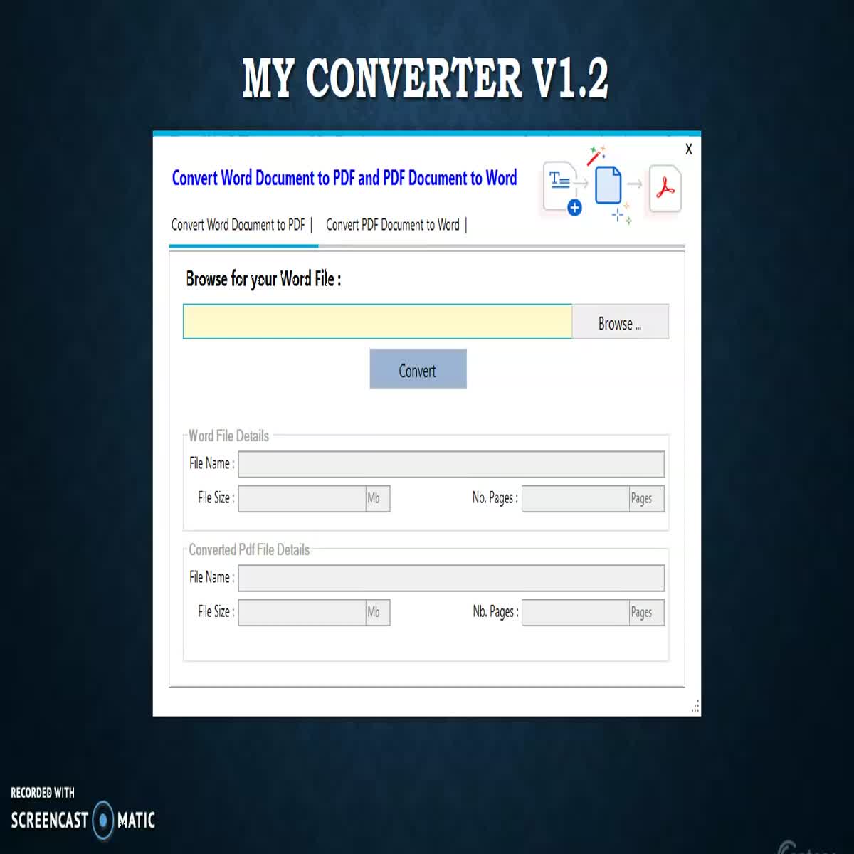 C Script - MyConverter Pdf to Word and Word to Pdf Co...