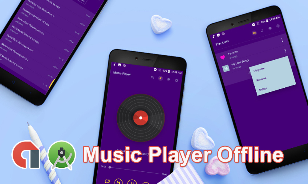 Music Player Offline Android App Source Code with adm...