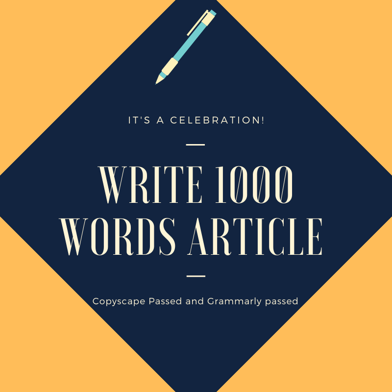 Unique 1000 words article, blog, content writing co...