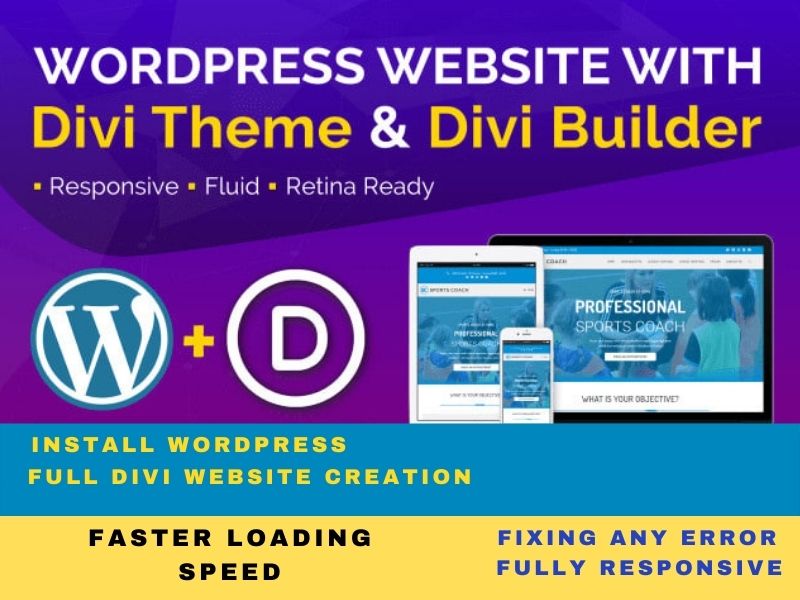 I will design divi wordpress website using divi build...