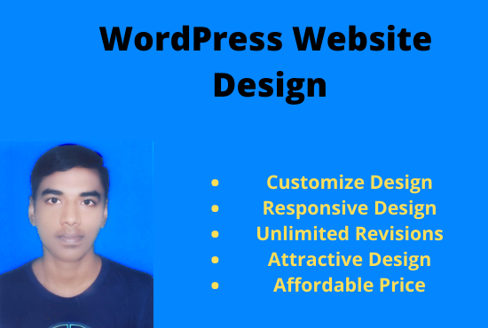 I will design your personal, business wordpress websi...