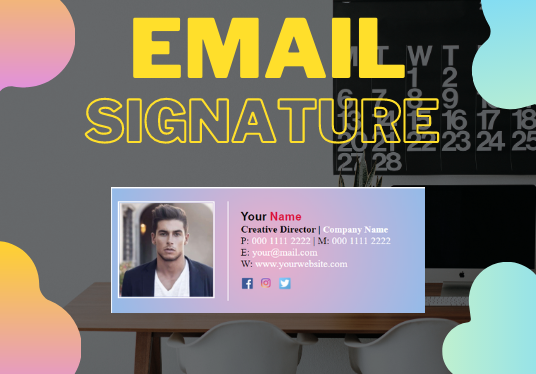 I will Create a professional clickable HTML email sig...