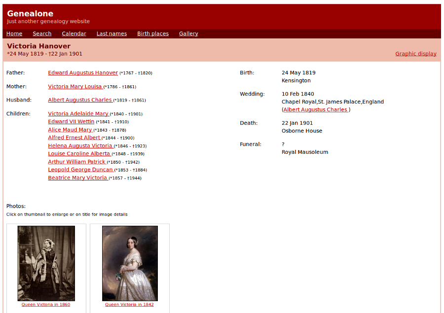 Genealone - Genealogy Website Maker
