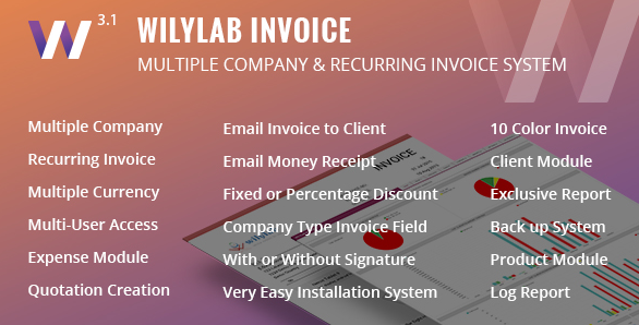 Wilylab Invoice Recurring & Multiple Company Invo...