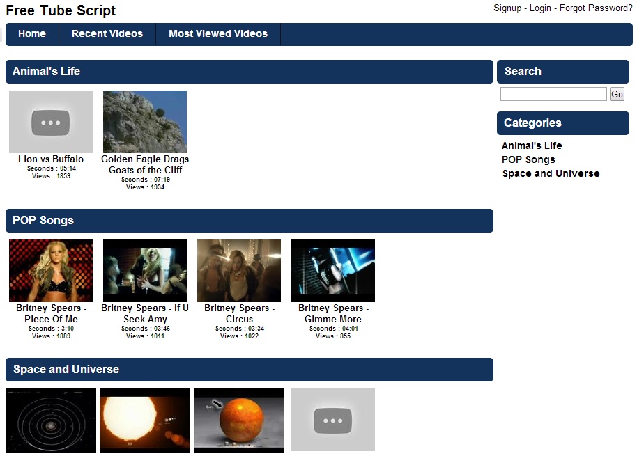 Freetube Script Video Sharing Platform
