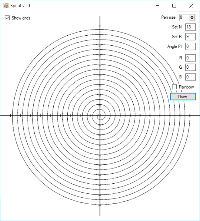 Spiral drawing program with source code and original ...