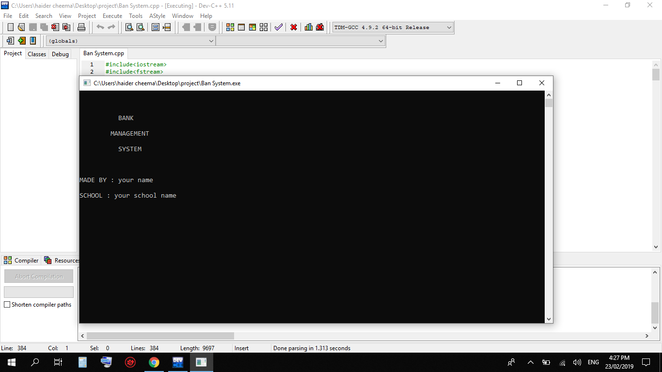 object oriented programing code bank system code crea...