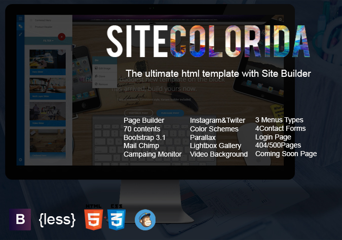 SiteColorida Multi-Purpose HTML template with Site Bu...