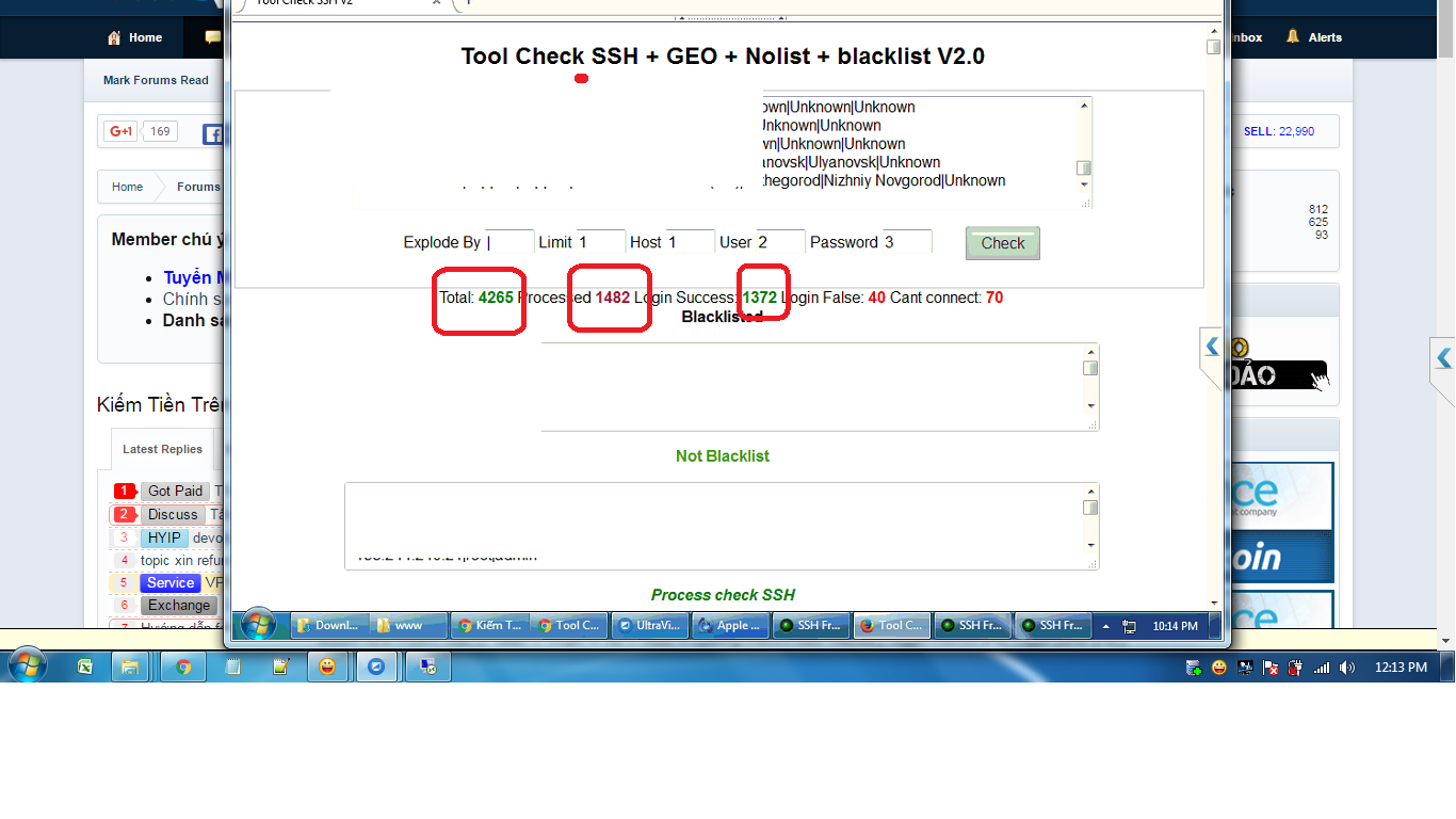 SELL tools check socks5 - check SSH login + country +...