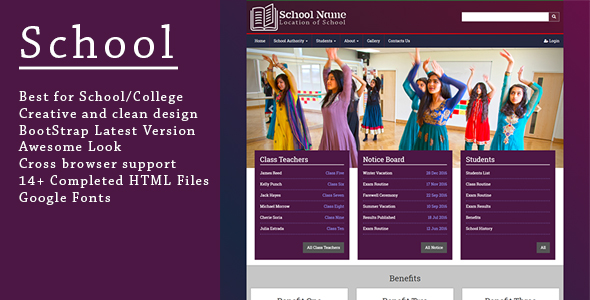 School - Responsive Bootstrap HTML5 Template
