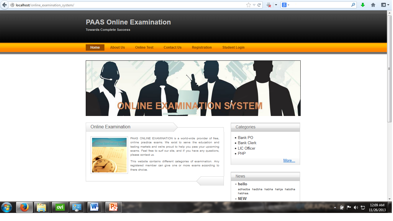 Online examination System