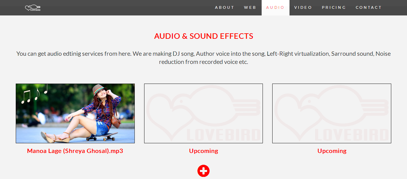 One page comapny site sample