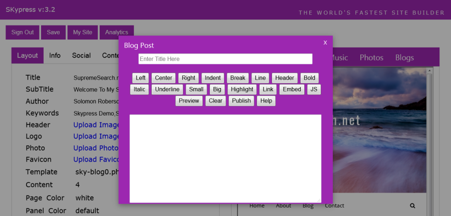 Skypress - HTML & Website Builder