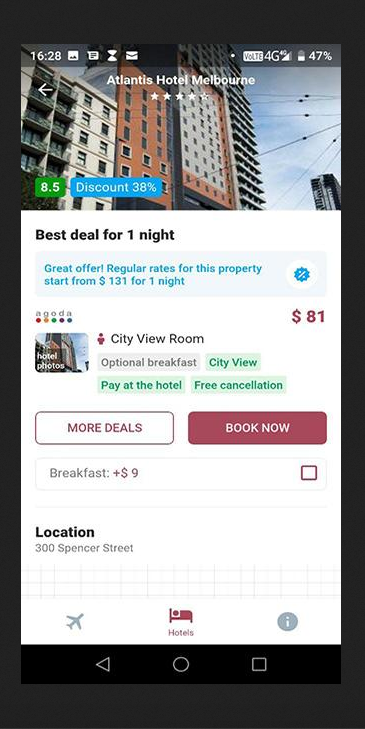 Automated Hotel & Flight Search Engine Android App