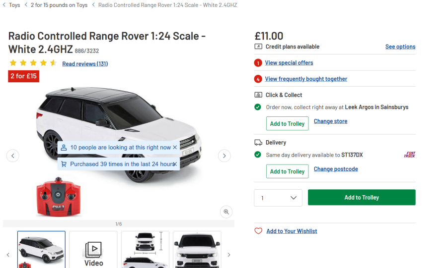 Argos.co.uk scraper Get Prices of All Products