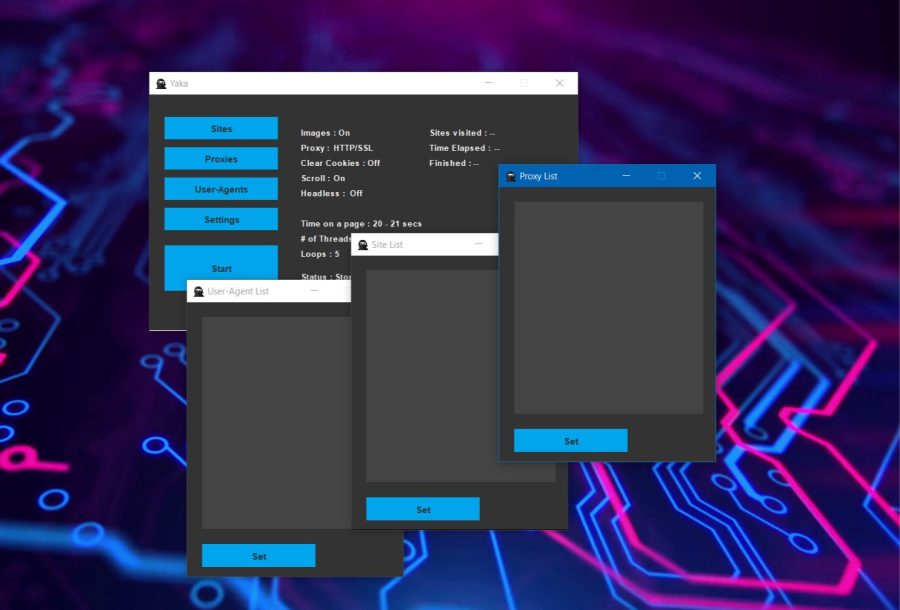 Yaka v1.2 - Traffic Bot (unlimited Web Traffic and views)