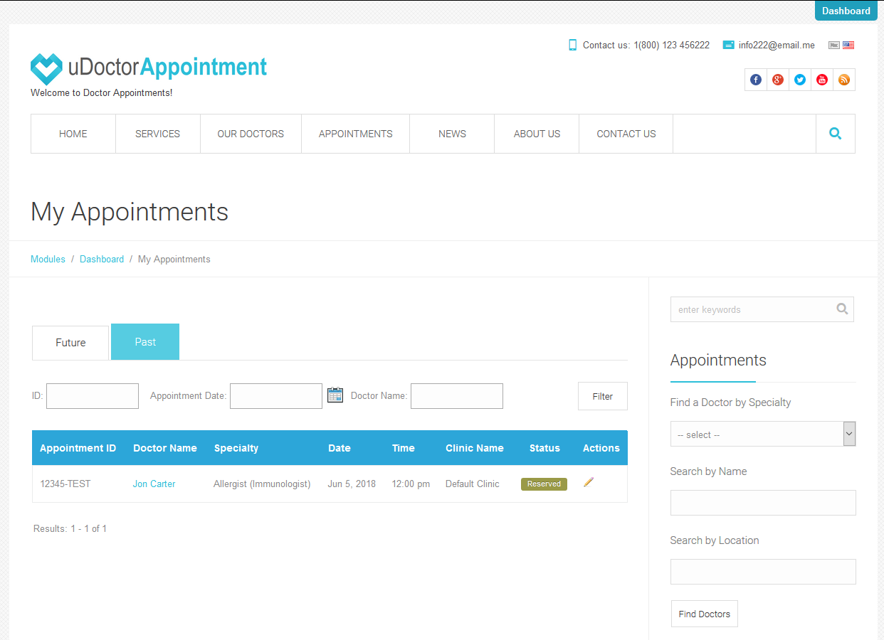 uDoctor Appointments PHP Script