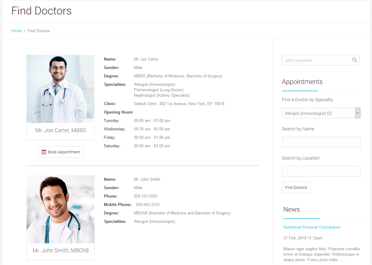 uDoctor Appointments PHP Script