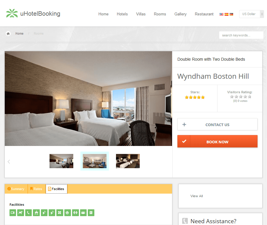 uHotelBooking - Hotel Booking and Reservation PHP Script