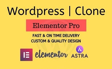 I can design or clone website using wordpress elementor pro