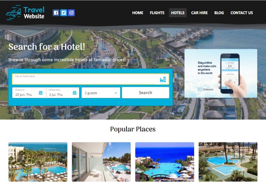 Your Own Travel Comparison Website - Setup, Domain Name & First Month of Hosting Included!
