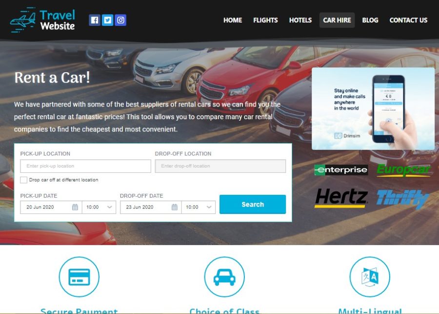 Your Own Travel Comparison Website - Setup, Domain Name & First Month of Hosting Included!
