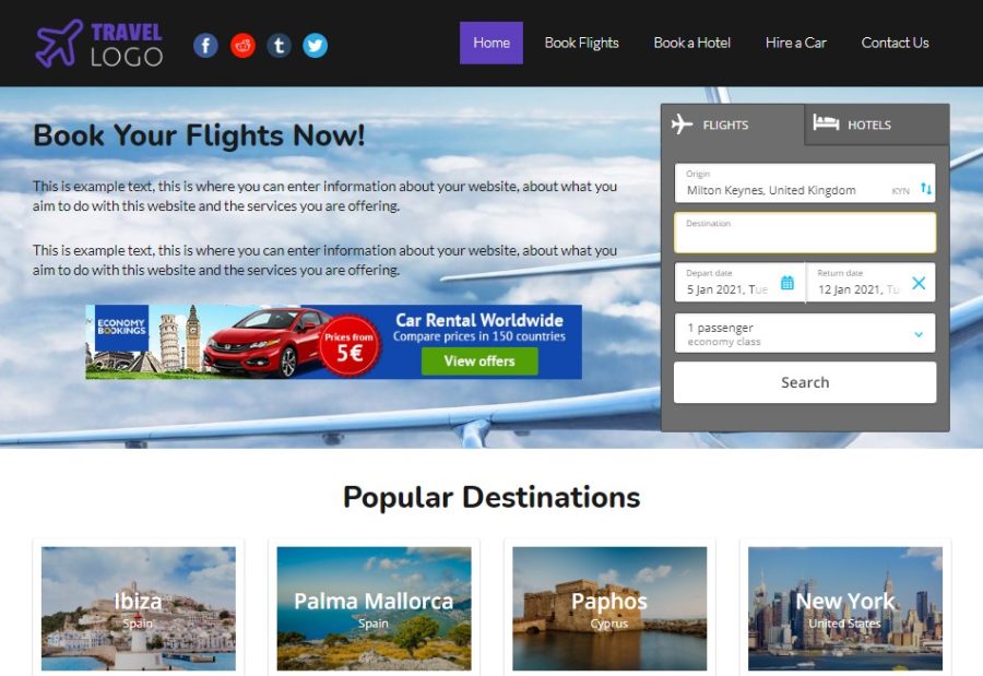 TPTravel PHP Script - Travel Affiliate Script