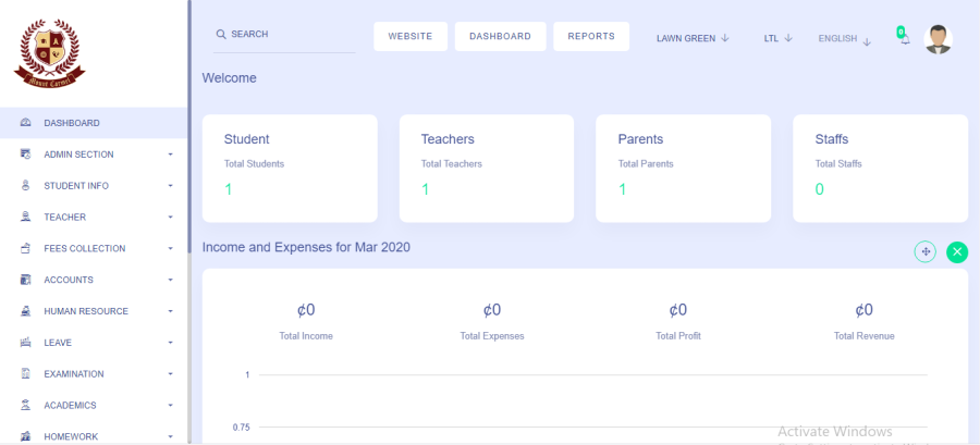 I will provide you with a full school management software 
