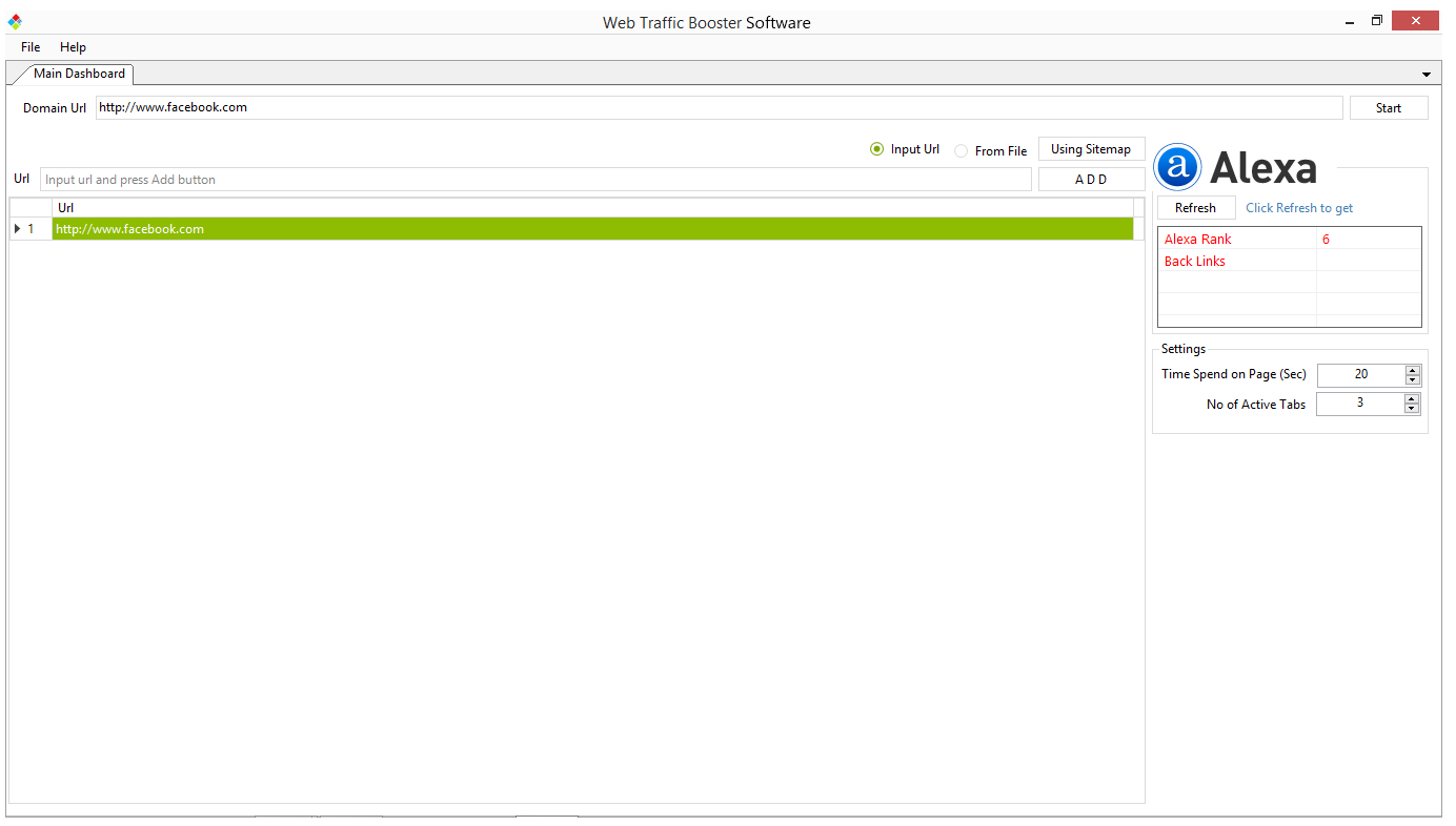Website Traffic Booster software, No proxies needed Generate Unlimited Traffic for any url