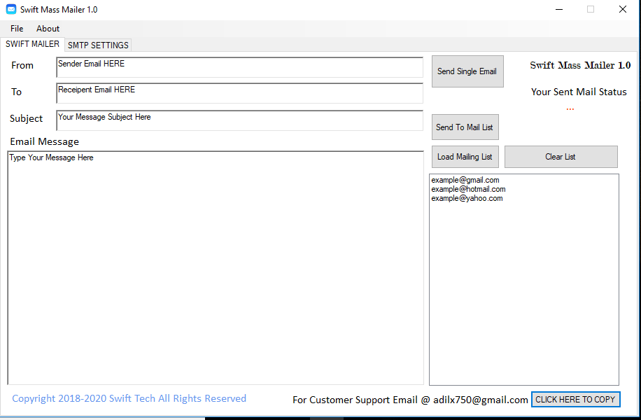 Swift Mass Mailer By Swift Tech Including Full Source Code