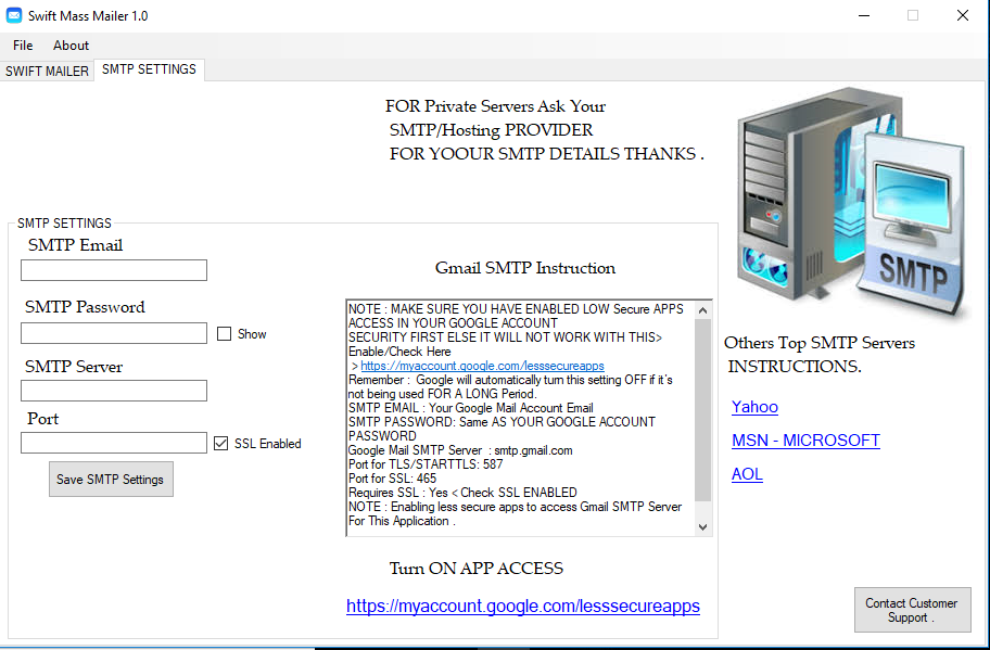 Swift Mass Mailer By Swift Tech Including Full Source Code