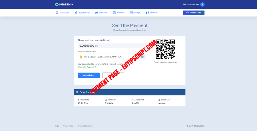Professional Bitcoin Cloud Mining Script
