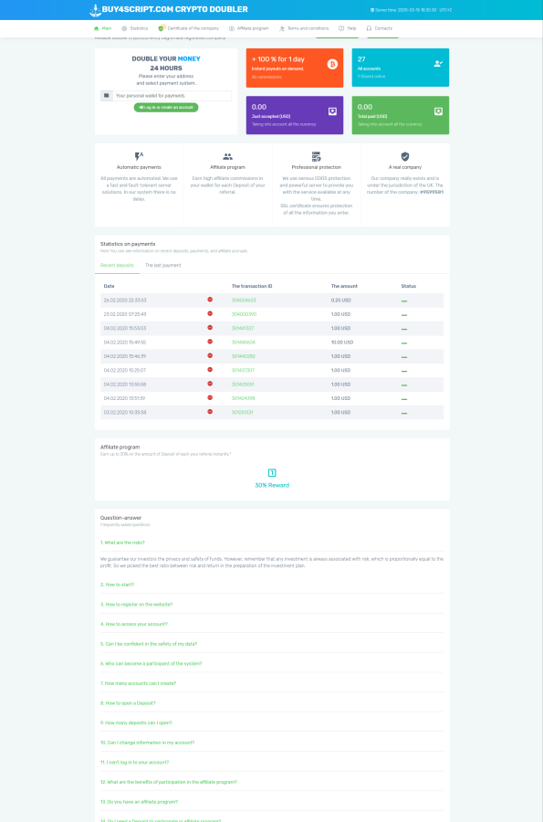 Altcoin Crypto Doubler Script v5