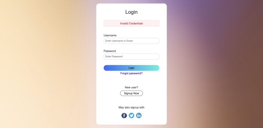 PHP Login Form with MySQL and Validation Form