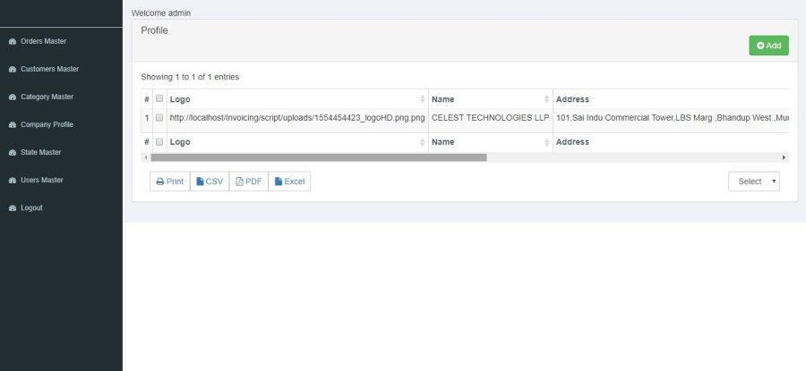 PHP scripts based software for "Indian Invoicing System"