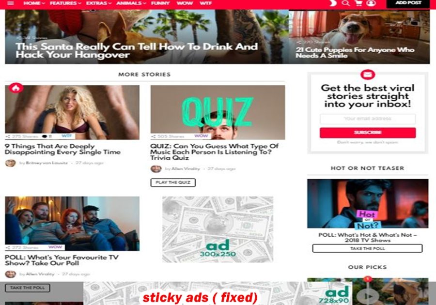 Best Viral Magazine WordPress Theme + quiz questions (poll)