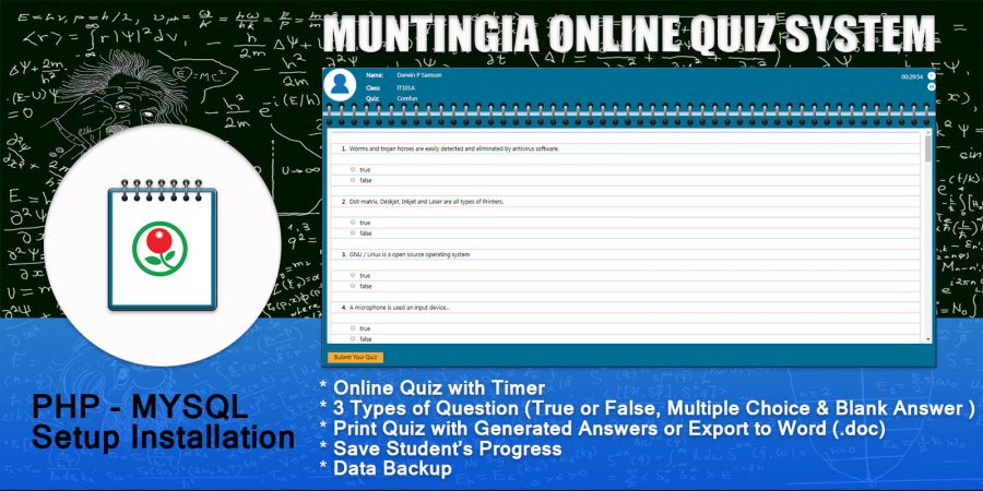 Muntingia PHP Online Quiz With Timer