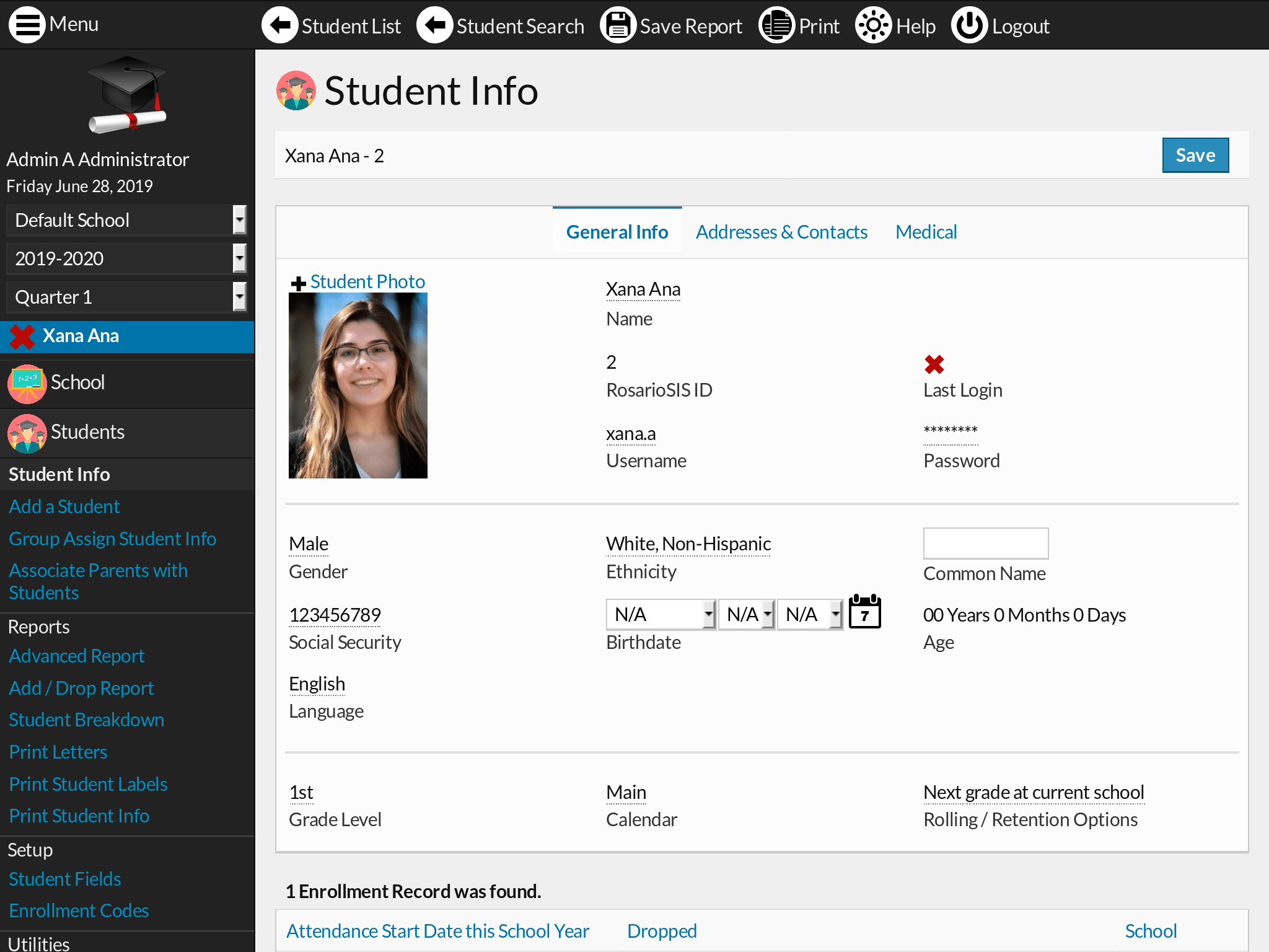 RosarioSIS Student Information System