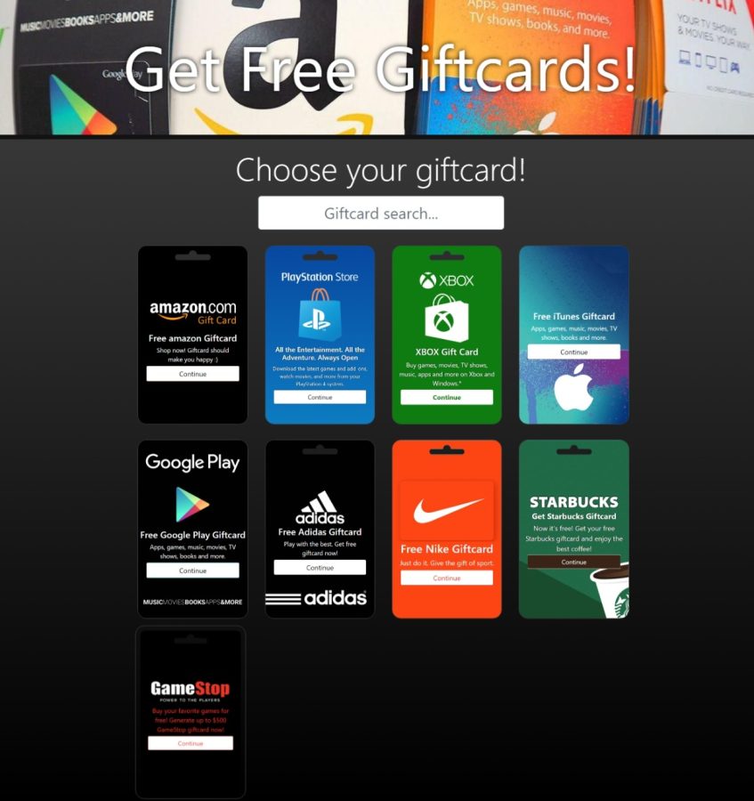 I will create a custom landing page for gift cards