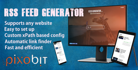 RSS Feed Generator - Automatically collects all articles urls and basic information