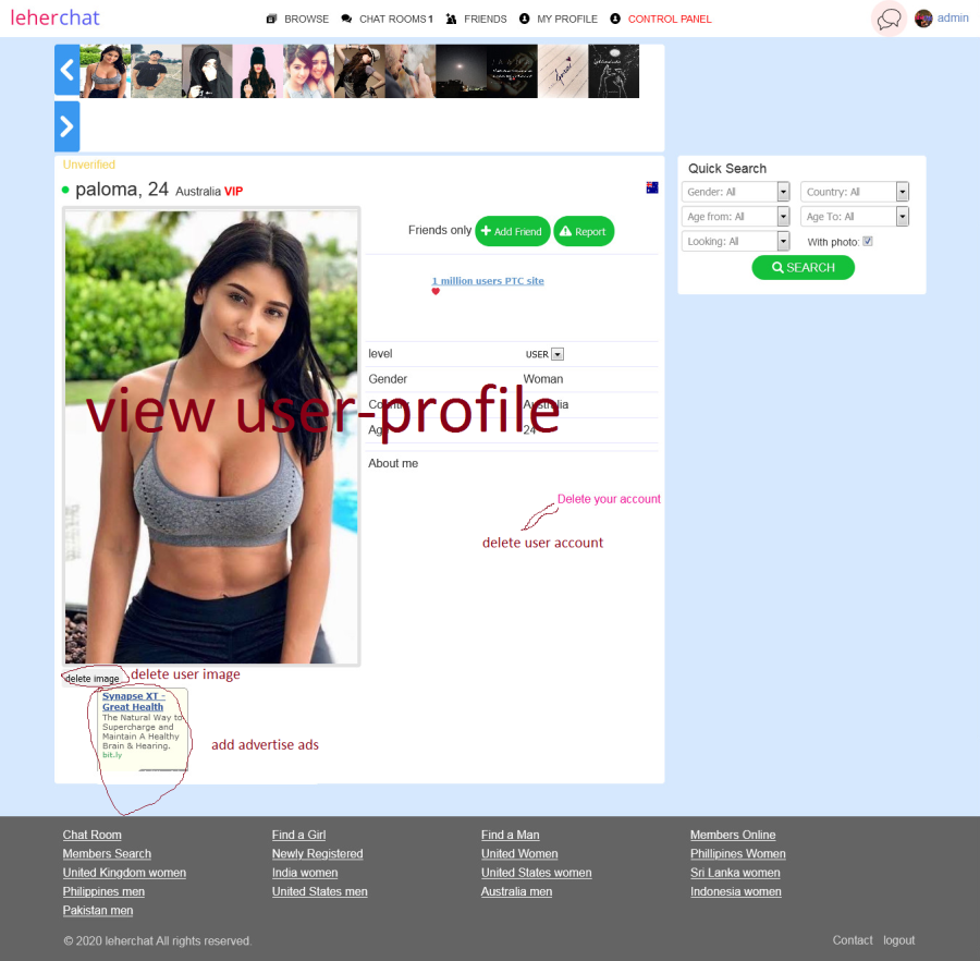  Php group chat room web script with audio ,video call