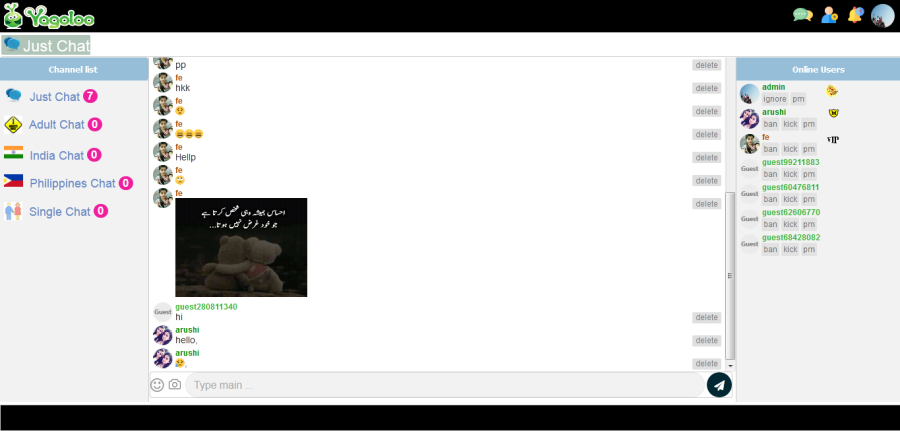 Php dating website with chat room list