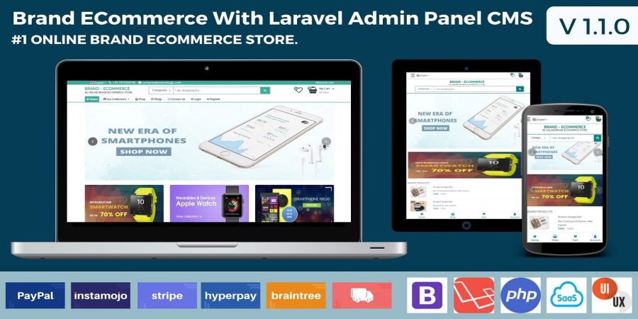 Brand Ecommerce With Laravel Admin Panel CMS