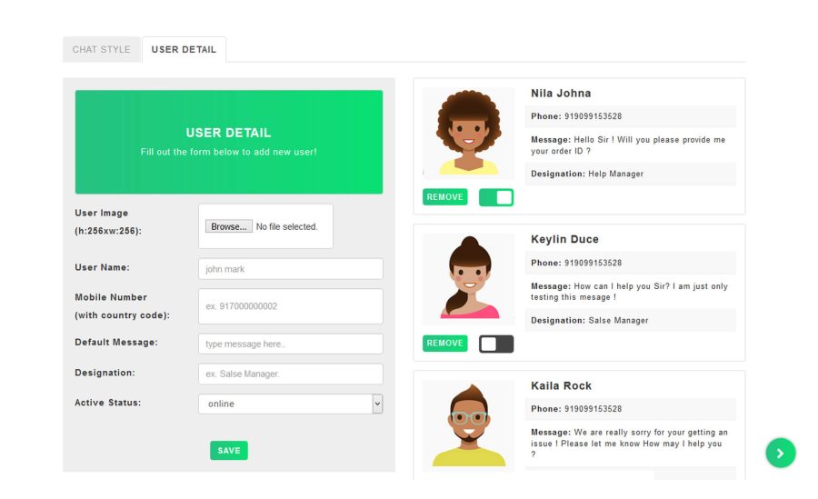 WhatsChat - WhatsApp Chat Widget PHP Plugin
