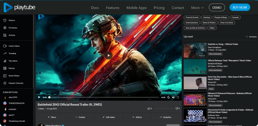 Create Video Sharing, Videotube Admin-Only or Community Website
