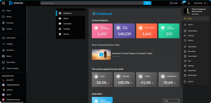 Create Video Sharing, Videotube Admin-Only or Community Website